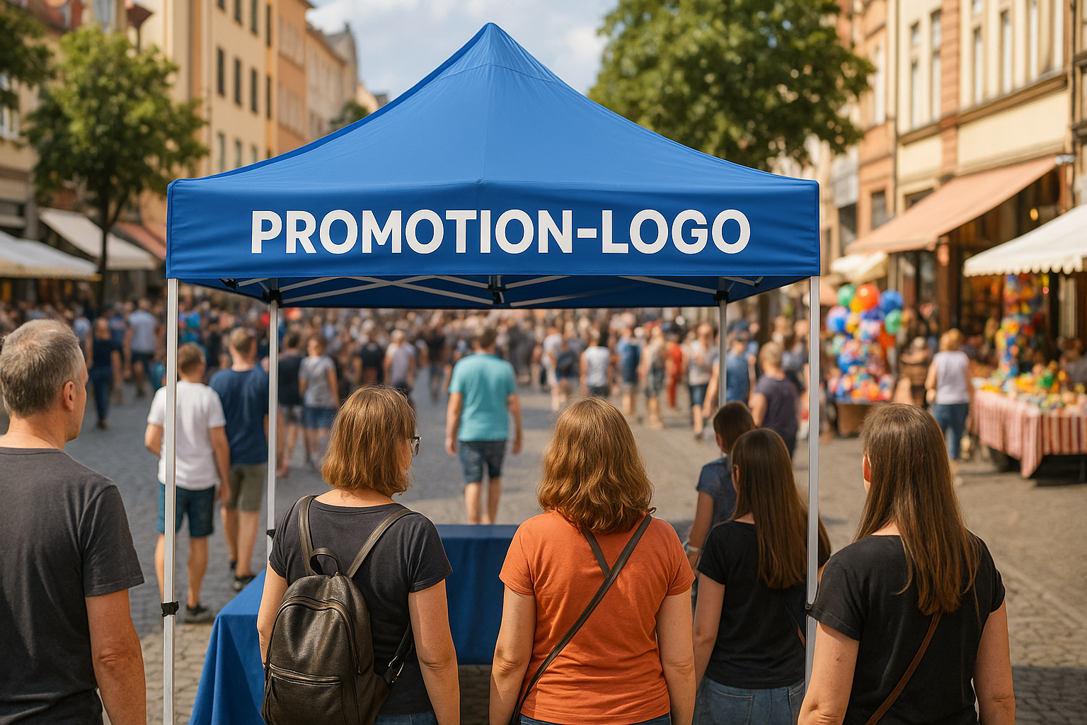 Bedruckte Pavillons: Hingucker auf jedem Stadtfest