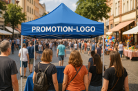 Bedruckte Pavillons: Hingucker auf jedem Stadtfest