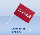 Papierfähnchen bedrucken DIN A5