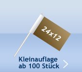Papierfähnchen bedrucken in Kleinauflage ab 100 Stück