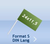 Papierfähnchen bedrucken im Format S