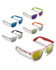Sonnenbrille mit 2 farbigem Rahmen (ab 100 Stück)