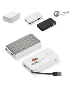 Powerbank Saugnapf 2000mAh und Lautsprecher (ab 10 Stück)