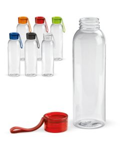 Wasserflasche mit farbigem Verschluss 600 ml (ab 100 Stück)