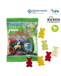 Vegane Premium-Bärchen in kompostierbarer Werbetüte 10g (ab 3.500 Stück)