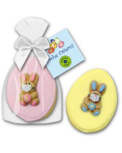 Keks Hase im Beutel mit Karte Werbegeschenk Ostern