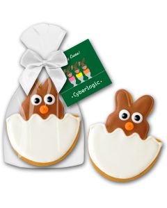 Cookie Hase Ei Keks als Werbegeschenk mit Logo bedrucken 