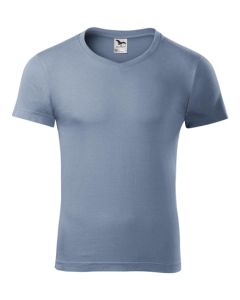 Herren T-Shirt Slim Fit V-Neck farbig (ab 50 Stück)