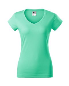 Damen T-Shirt Fit-V-Neck farbig (ab 50 Stück)