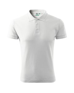 Herren Poloshirt Pique Polo weiß (ab 50 Stück)