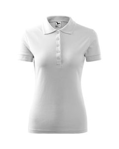 Damen Poloshirt Pique Polo weiß (ab 50 Stück)