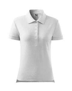Damen Poloshirt Cotton weiß (ab 50 Stück)