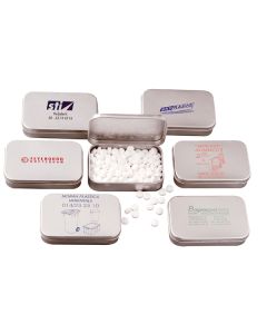 Minties ca. 45 gr., Blechdose mit Scharnier (ab 250 Stück)