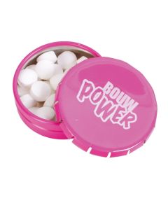 Minties, runde Click-Blechdose 45 mm (ab 250 Stück)
