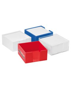 Zettelbox mit weißem Papier flach (ab 100 Stück)