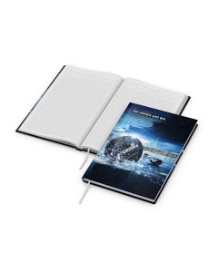 Recycling Note Book DIN A4 bunt bedrucken mit Digitaldruck auf dem kompletten Einband