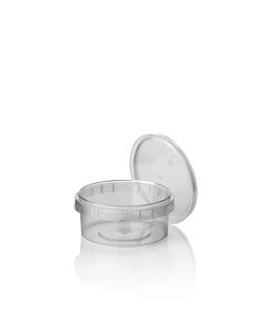 Feinkostbecher ohne Druck, PP 240 ml Ø 9,5 cm · 5,6 cm transparent mit Originalitätsverschluss (ab 432 Stück)