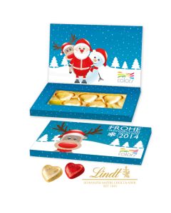 Lindt Schokoherzen in Präsentbox Business zu Weihnachten 30g (ab 100 Stück)
