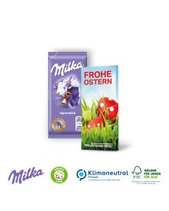 Milka Schokoladentafel in Werbekartonage zu Ostern, 40 g (ab 100 Stück)