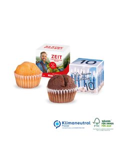 Muffin Mini im Werbewürfel zu Ostern bedrucken 14g (ab 500 Stück)