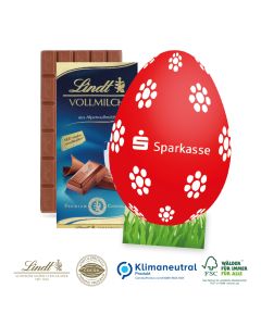 Lindt Schokoladentafel in Werbekartonage Osterei 100g (ab 100 Stück)