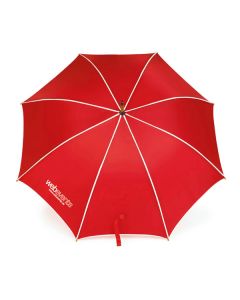 Rote Regenschirme mit Logo bedrucken