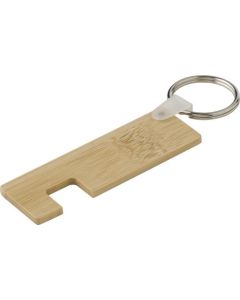 Bambus-Schlüsselanhänger mit Telefonhalterung