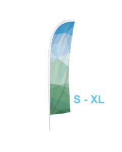 Nachdruck als Ersatzfahne für Beachflag S, M, L oder XL halbrund mit Spitze