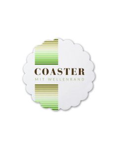 Tassenuntersetzer Ø90mm Digitaldruck rund Wellenrand (ab 100 Stück)