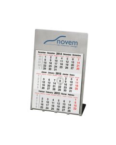 Tischkalender Steel aus glänzendem Edelstahl bedrucken