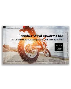 Motorrad Erfrischungstücher bedrucken