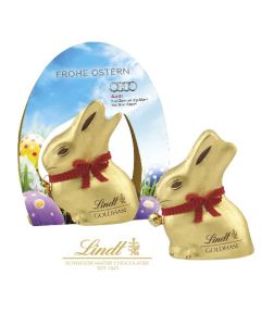 Eiförmiger Aufsteller mit Lindt Goldhase