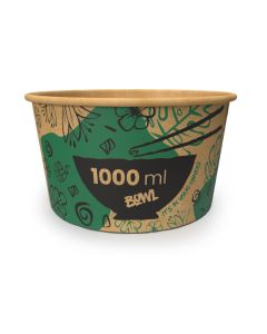 Mittelgroße Salatschale aus Karton 1.000 ml bedrucken