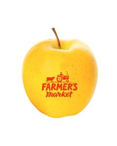 Apfel gelb mit eigenem Logo bedrucken