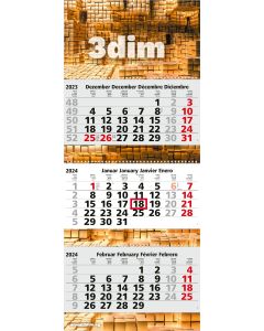 Mehrblock-Monatskalender Maxi Wire-O 3 Bestseller (ab 25 Stück)