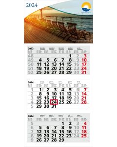 Wandkalender Medium Light 3 Complete bedrucken als Werbeartikel