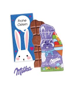 Ostern Milka Tafel in Hasenform als Werbeartikel bedrucken