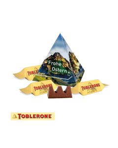 Toblerone Pyramide mit 3 Minis als Schokoladenpräsent bedrucken