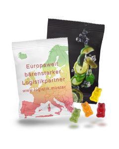 Werbe Gummibären als süße Give-Away Portionen bedrucken in brillianter Fotoqualität