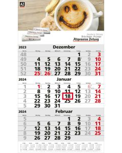 Wandkalender bedrucken Primus 3 Post A in der Complete Version