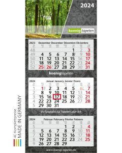 Wandkalender Profil 3 als Werbeartikel oder Werbekalender bedrucken