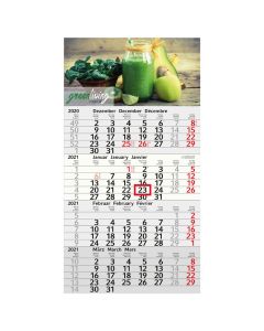 Recycling Wandkalender günstig bedrucken als Budget 4 Monatskalender