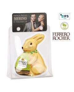 Rocher Ostern bedrucken mit eigenem Logo oder Werbung als Osterhase im Display