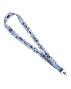 Kurzfristig Schlüsselbänder als Lanyards oder Keyholder im Express bedrucken. Mit eigenem Motiv ab Kleinauflage schnell bedruckt.
