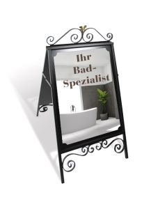 Kundenstopper Star Antique als Plakatständer mit Topschild mit Plakat bedrucken lassen