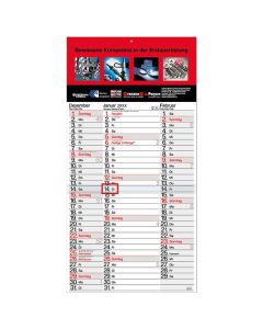 Streifenkalender Terminus bedrucken als Werbekalender