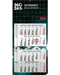Wandkalender Synergy 4 als Mehrblock-Monatskalender für Eigenwerbung bedrucken