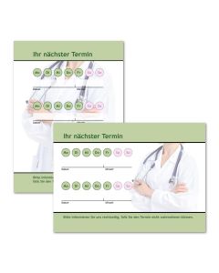 Terminzettel für Arzt mit Logo als Terminblock A7, 50 Blatt (ab 50 Stück)
