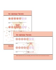 Terminzettel: Zahn als Terminblock A7, 50 Blatt (ab 50 Stück)