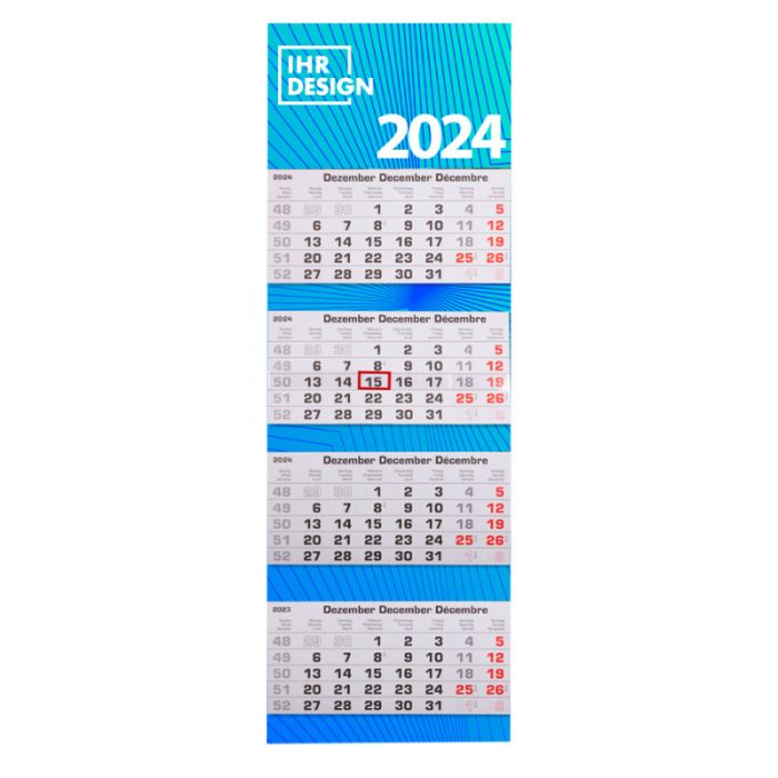 PRIMUS PRINT XXL Mehrblock Kalender 2025 - 4 Monate Auf Einen Blick 32x98,7cm